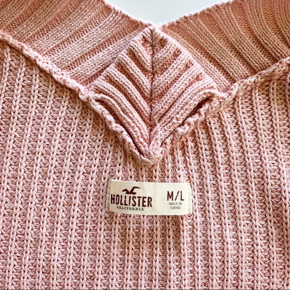 🌸Hollister🌸 Long Sleeve Ribber Sweater SizeM/L Pink - Picture 3 of 9